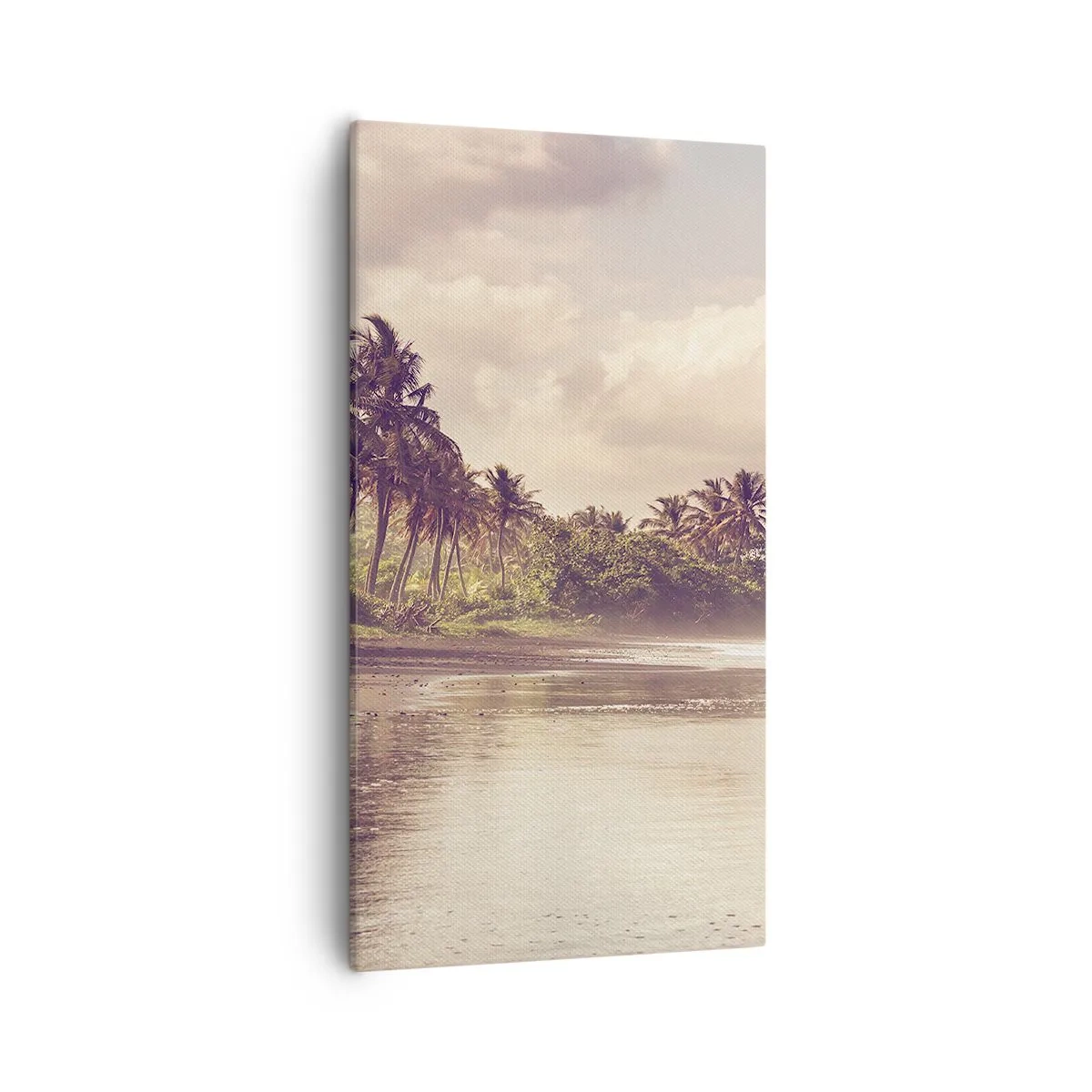 Bild auf Leinwand - Leinwandbild - Die Liebkosung der Wellen - 55x100 cm