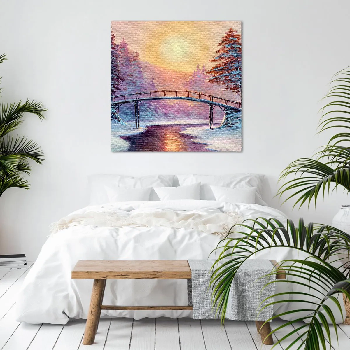 Bild auf Leinwand - Leinwandbild - Vier Jahreszeiten - Winter - 30x30 cm