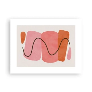 Poster - Sanfte Bewegung der Formen - 40x30 cm