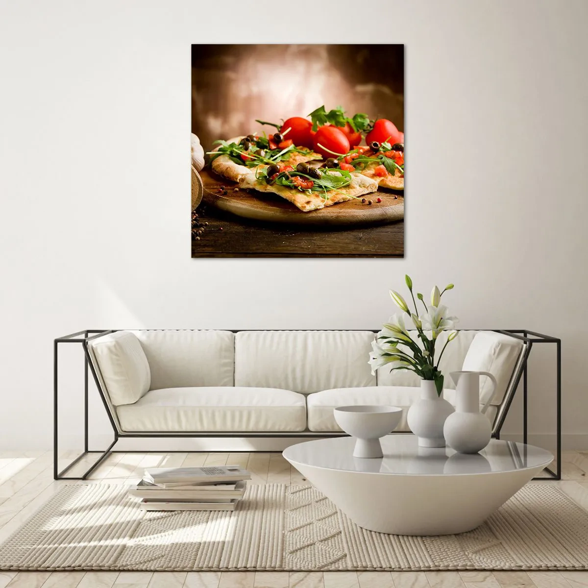 Glasbild - Bild auf glas - Direkt vom Herd und aus dem Garten - 50x50 cm