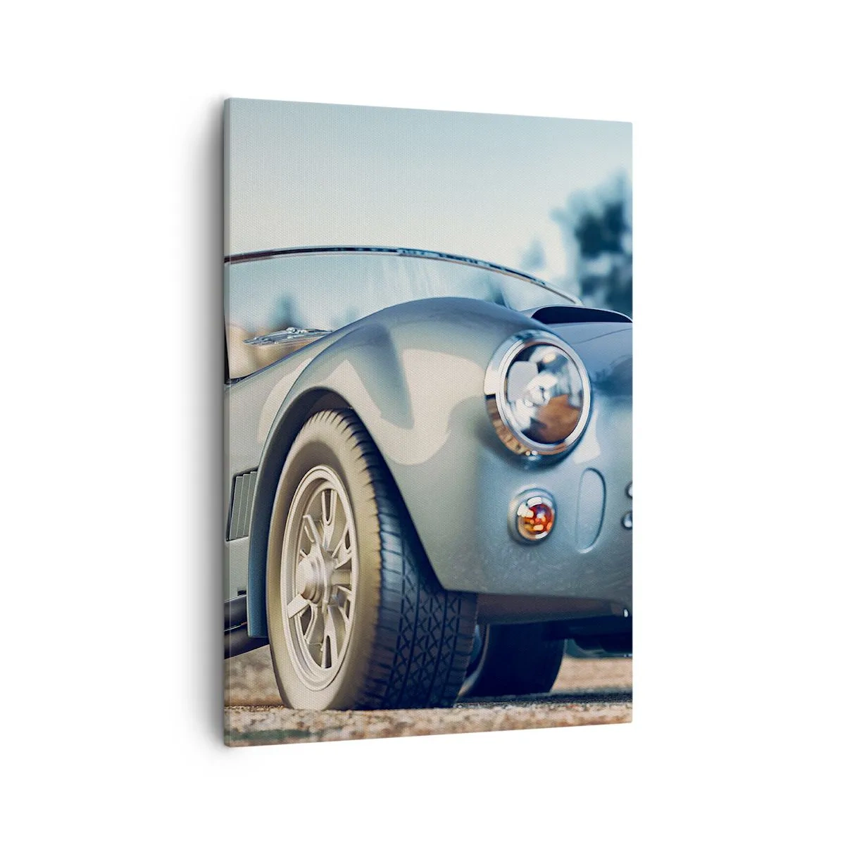 Bild auf Leinwand - Leinwandbild - Klassisches Cabrio in malerischer Umgebung - 50x70cm - Denn Stil zählt - Moderne Wanddekoration für Wohnzimmer und Schlafzimmer ARTTOR