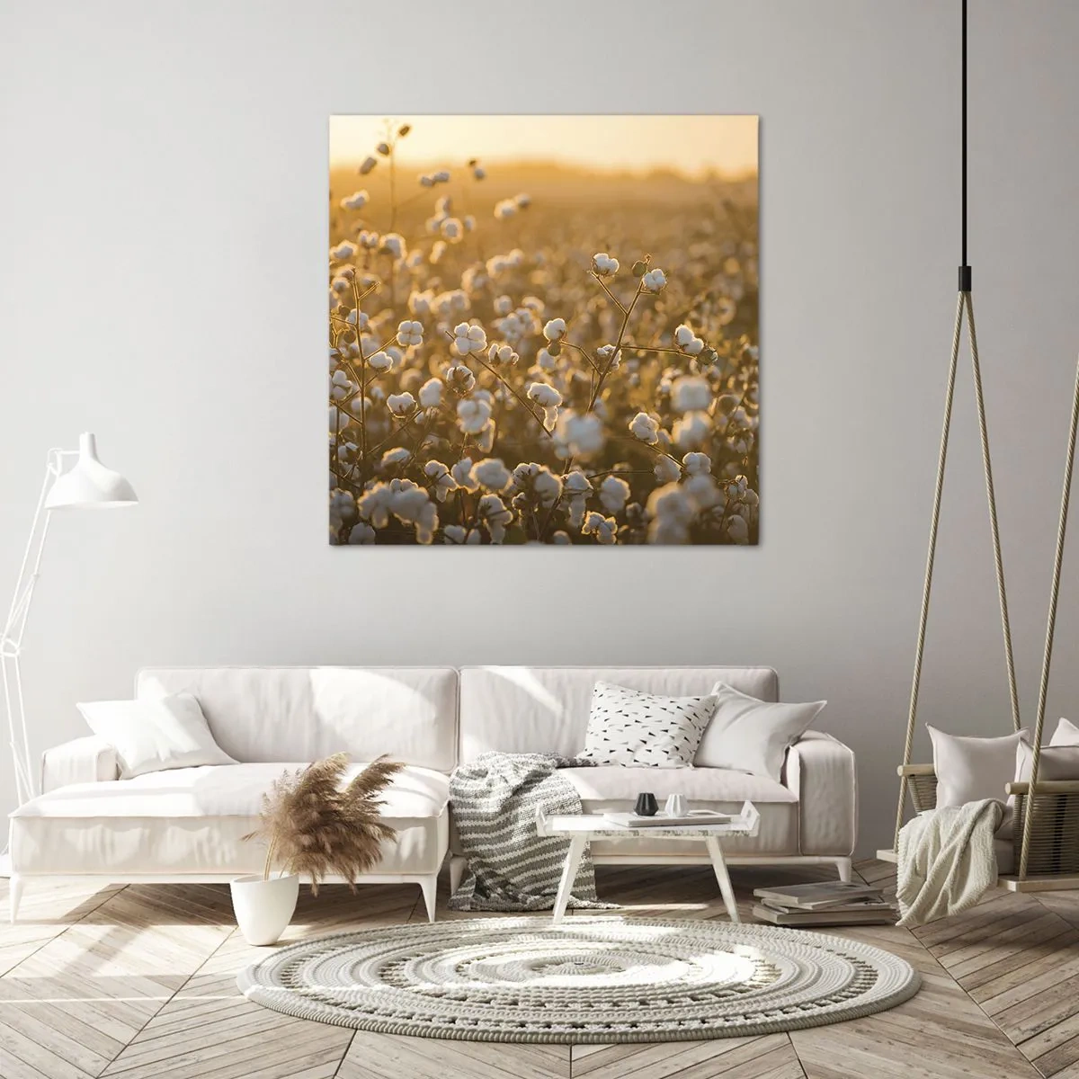 Bild auf Leinwand - Leinwandbild - Fluffiges Feld - 60x60 cm