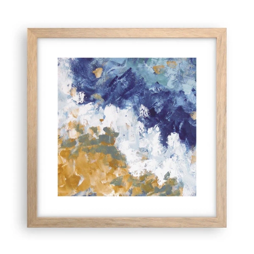 Poster in einem Rahmen aus heller Eiche - Tanz der Naturelemente - 30x30 cm