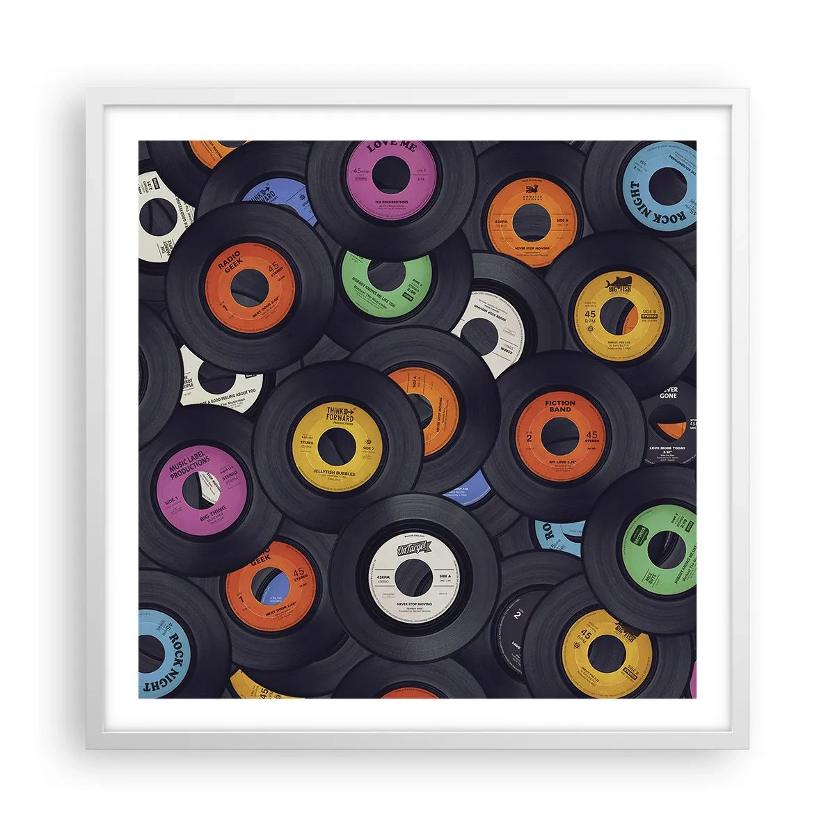 Poster in einem weißen Rahmen - Farben der Klassiker - 60x60 cm