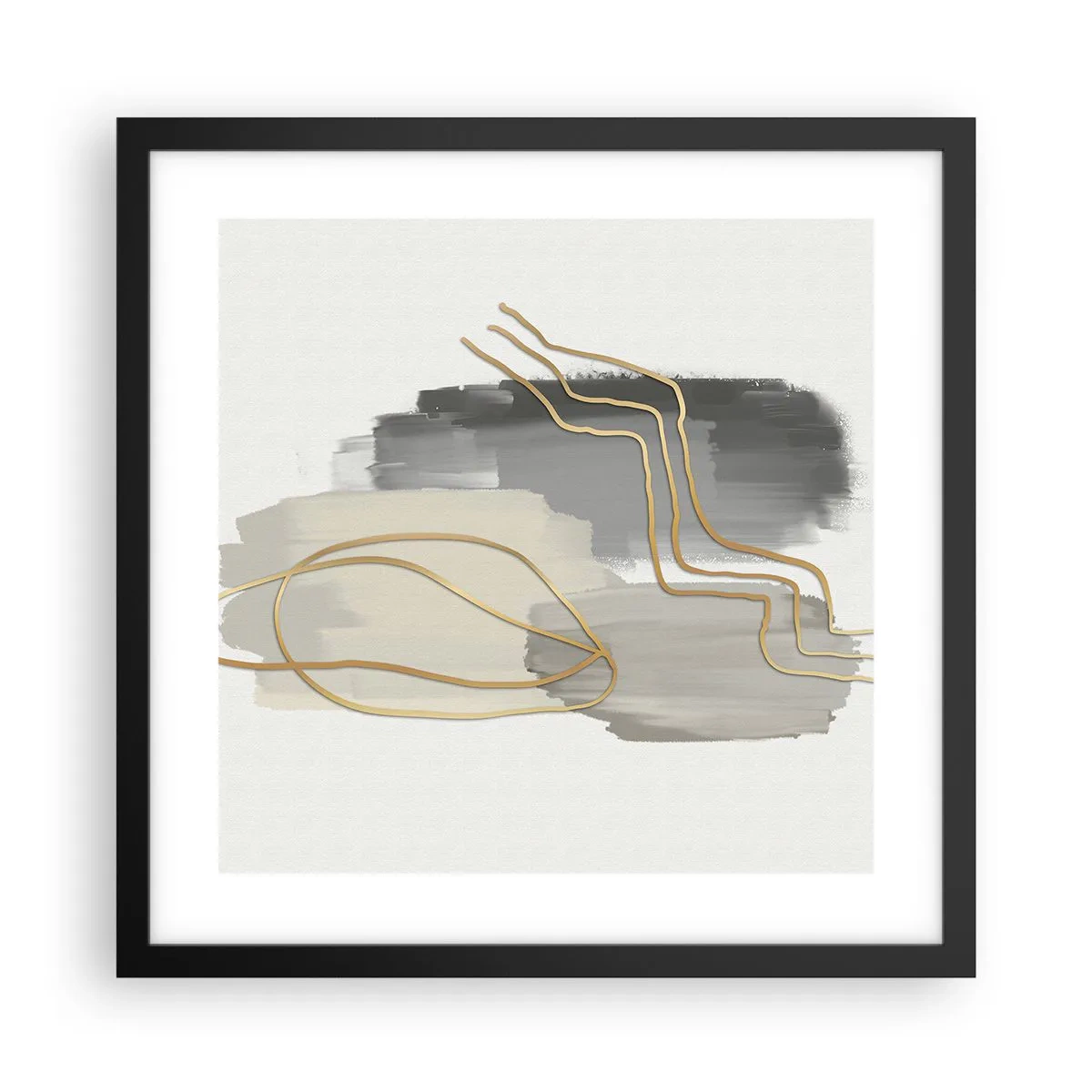 Poster in einem schwarzem Rahmen - Dauer und Bewegung - 40x40 cm