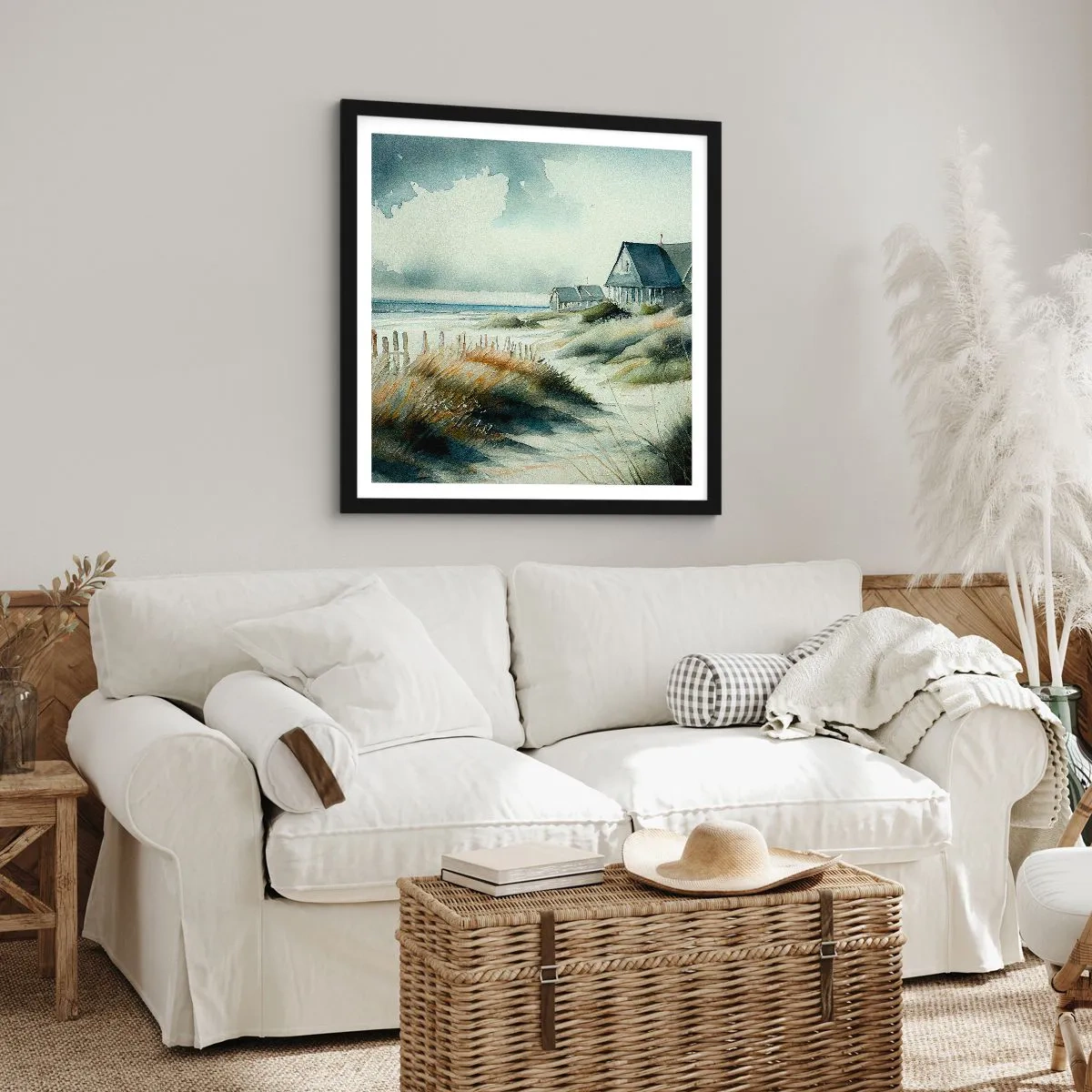 Poster in einem schwarzem Rahmen - Abseits vom Trubel - 50x50 cm