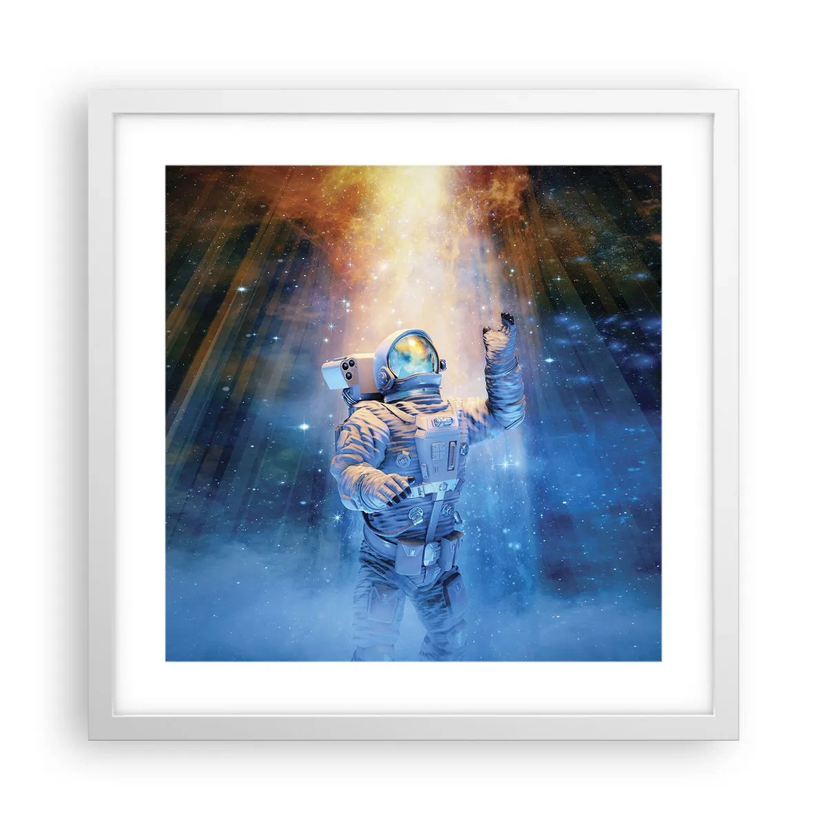 Poster in einem weißen Rahmen - Endlich am Ende - 40x40 cm