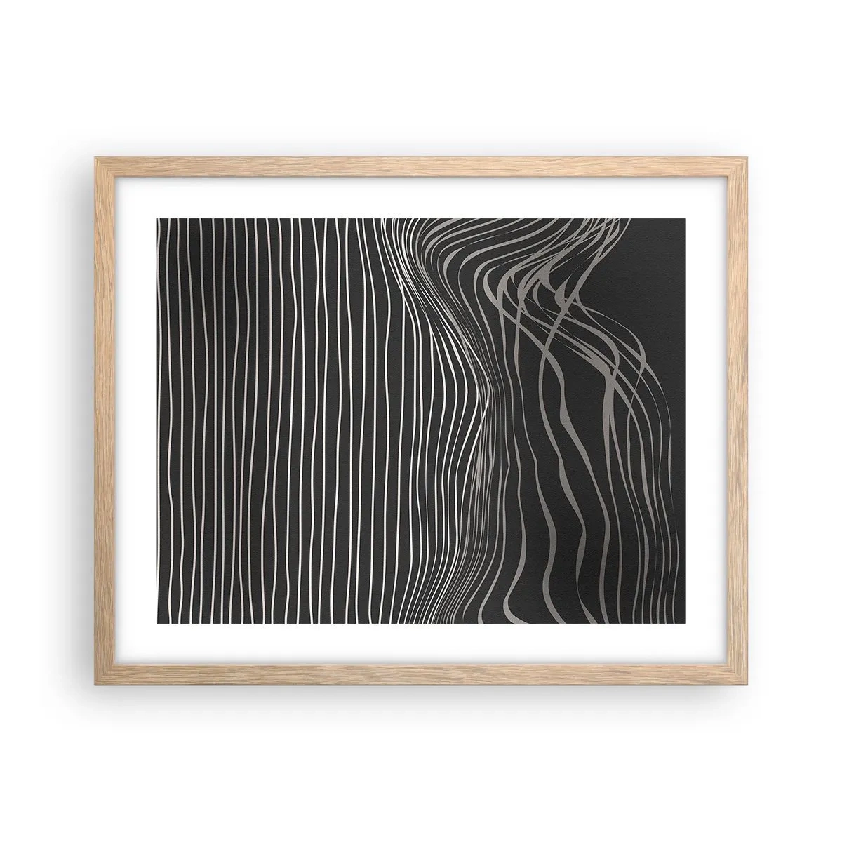 Poster in einem Rahmen aus heller Eiche - Rhythmus und Akzent - 50x40 cm