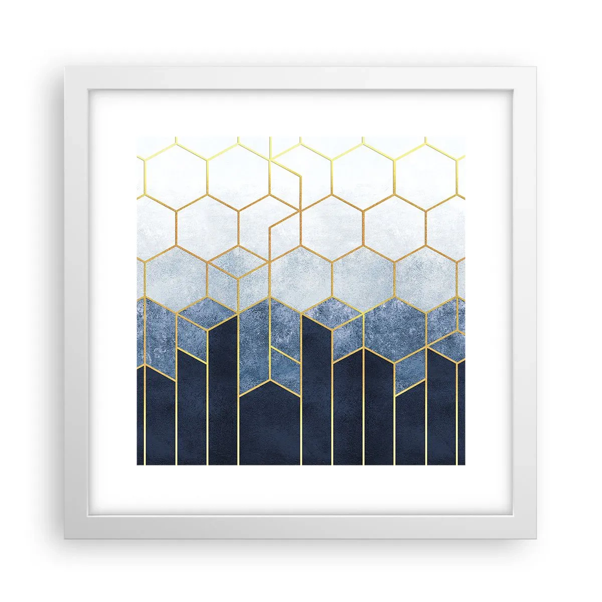 Poster in einem weißen Rahmen - Komposition im synkopischen Rhythmus - 30x30 cm