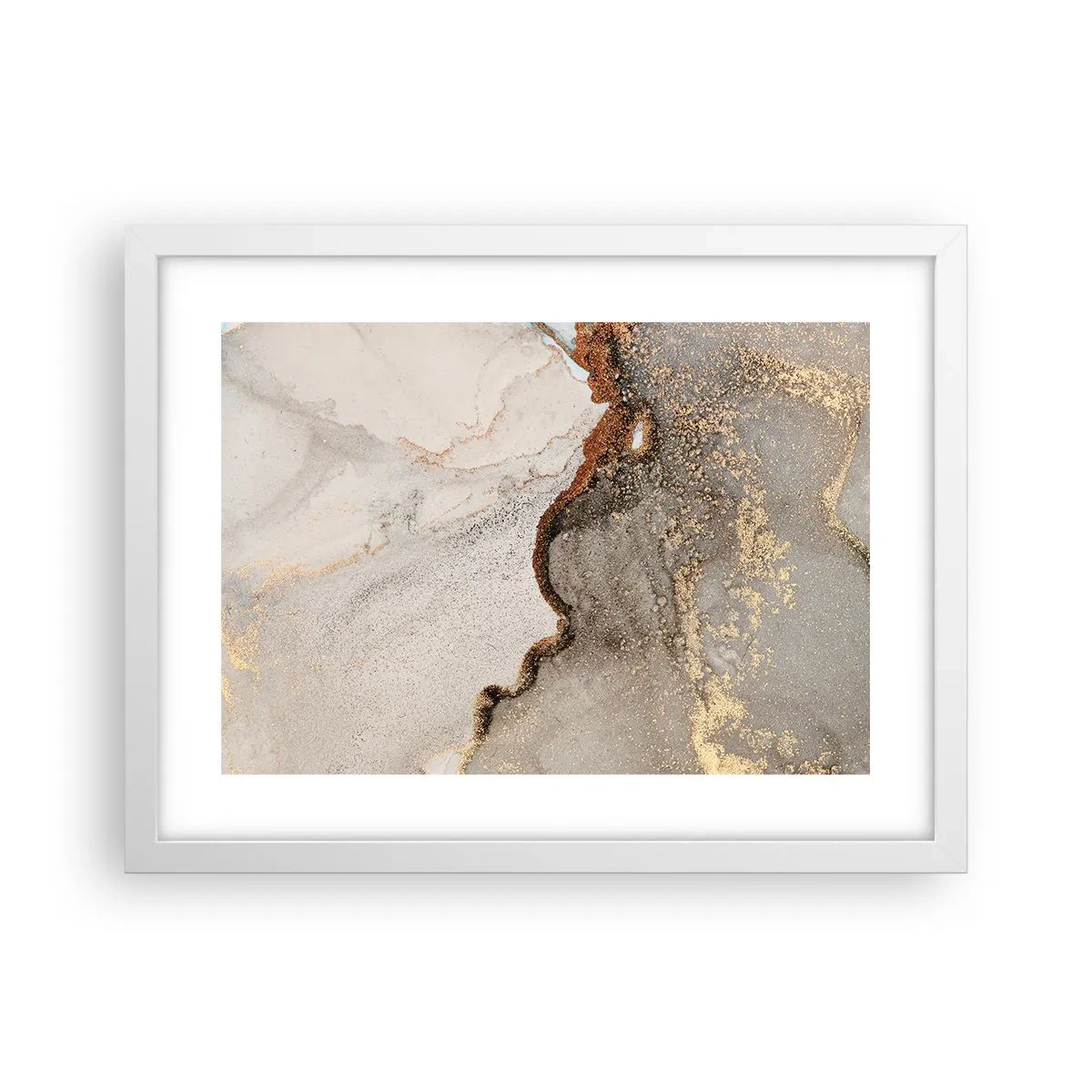 Poster in einem weißen Rahmen - An der Grenze der Farben - 40x30 cm