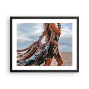 Poster in einem schwarzem Rahmen - Das Mädchen des Schamanen - 50x40 cm