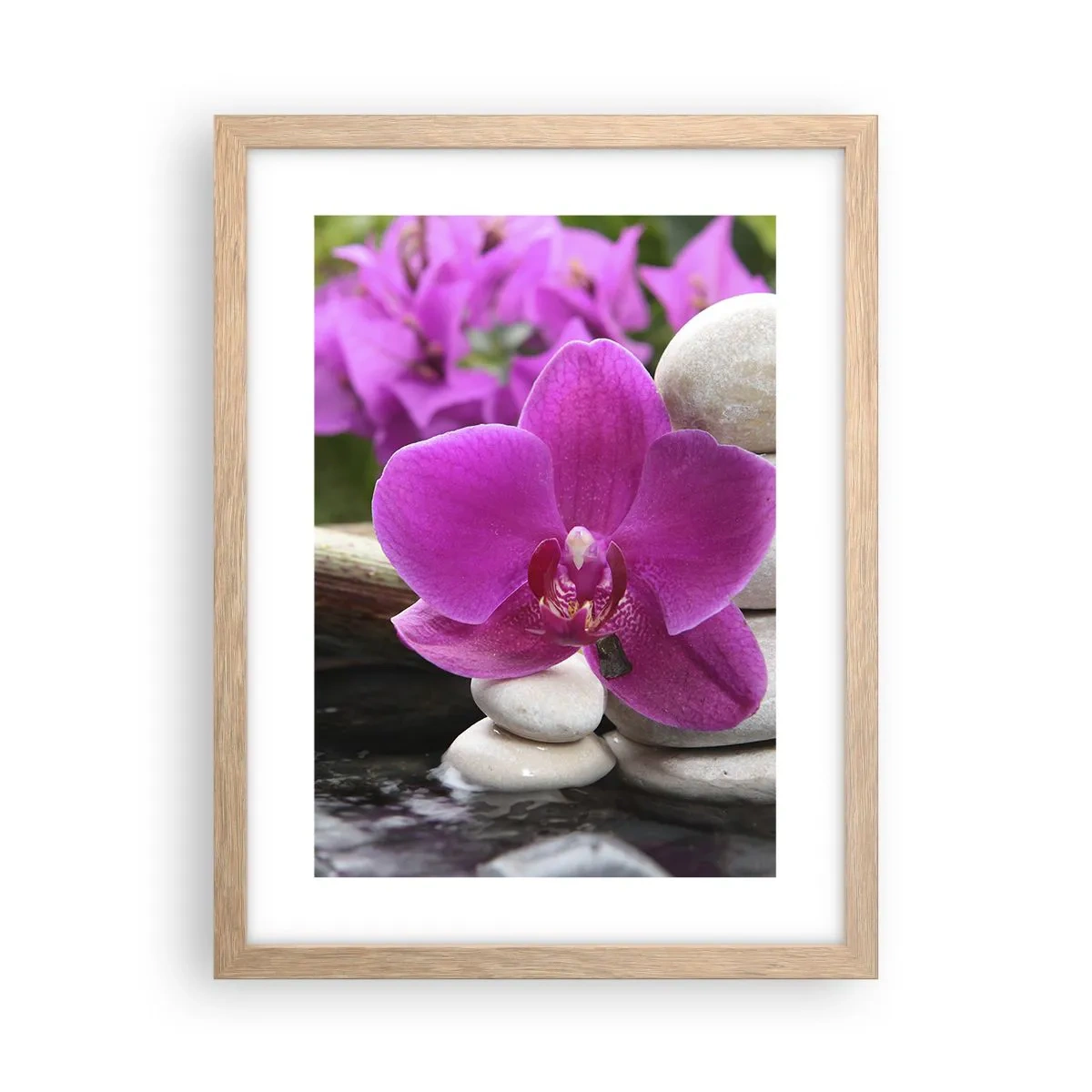 Poster in einem Rahmen aus heller Eiche - Du ruhst dich schon aus - 30x40 cm