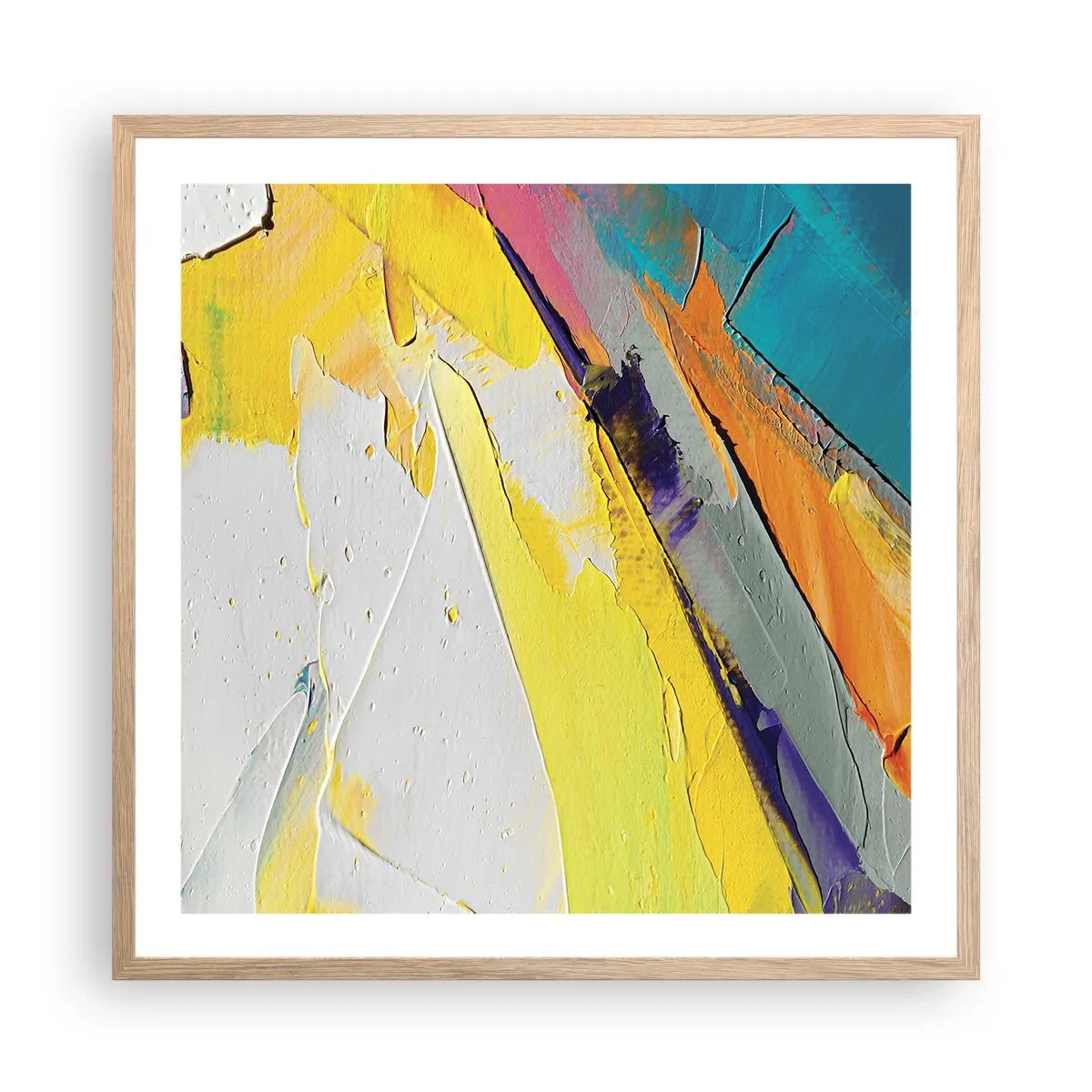 Poster in einem Rahmen aus heller Eiche - Die Anatomie des Lichts - 60x60 cm