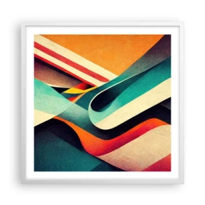 Poster in einem weißen Rahmen - Intensive Komposition - 60x60 cm