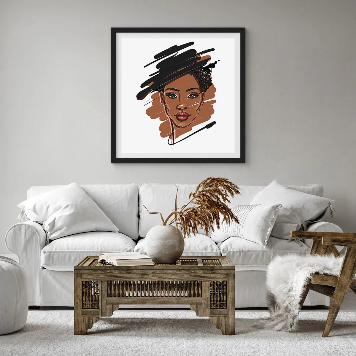 Poster in einem schwarzem Rahmen - Süß wie Schokolade - 40x40 cm