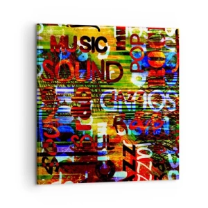 Bild auf Leinwand - Leinwandbild - Alle Farben des Klangs - 60x60 cm