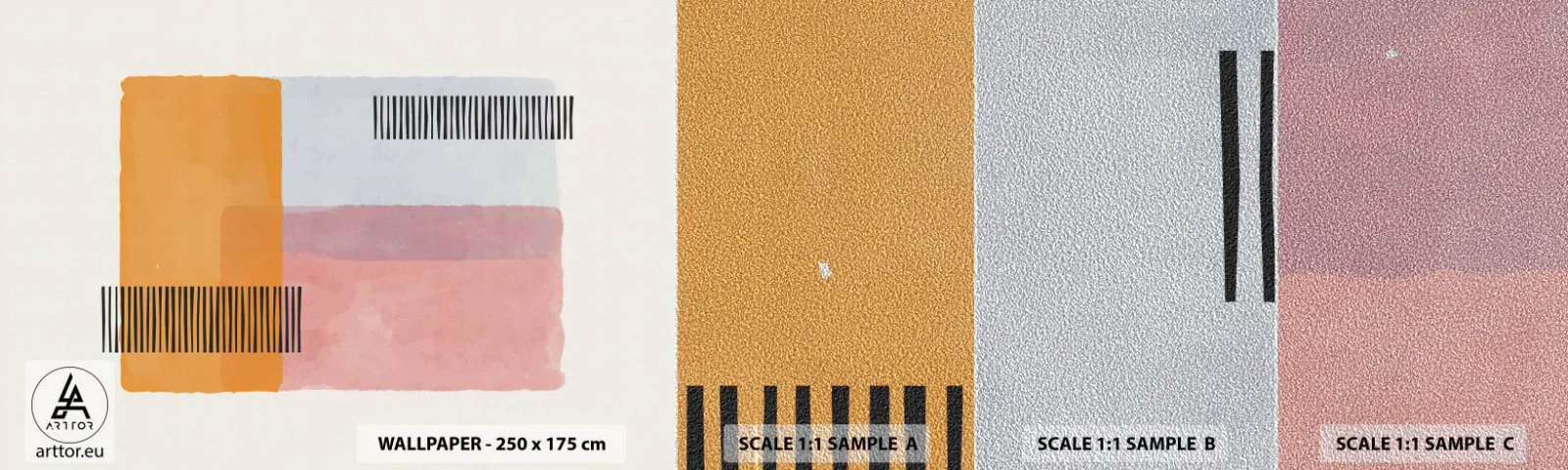 Fototapeten Muster Premium Sand - Von Ecke zu Ecke - Abstraktion, Stück, Minimalismus - 100x30 cm