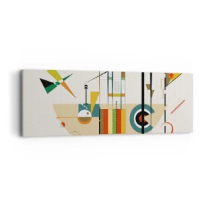 Bild auf Leinwand - Leinwandbild - Und die Welt lacht - 90x30 cm