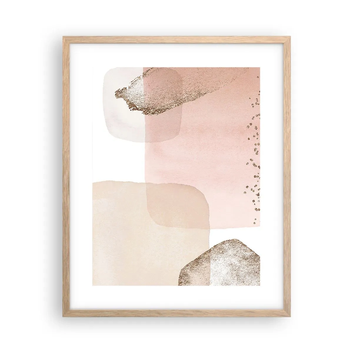 Poster in einem Rahmen aus heller Eiche - Ein Blick durch die Farbe - 40x50 cm