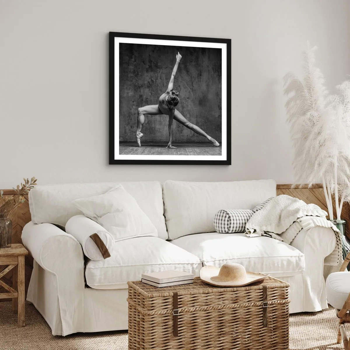 Poster in einem schwarzem Rahmen - Das Ideal des Gleichgewichts - 60x60 cm