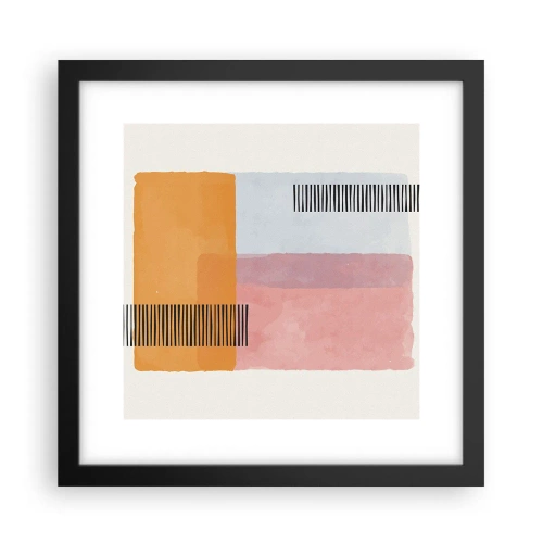 Poster in einem schwarzem Rahmen - Von Ecke zu Ecke - 30x30 cm