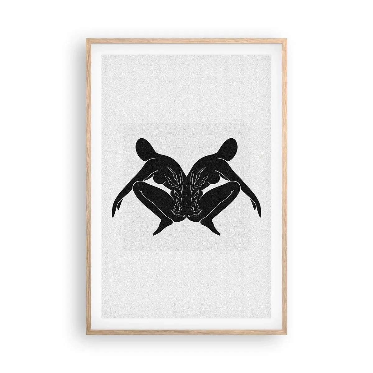 Poster in einem Rahmen aus heller Eiche - Gemeinsame Seele - 61x91 cm