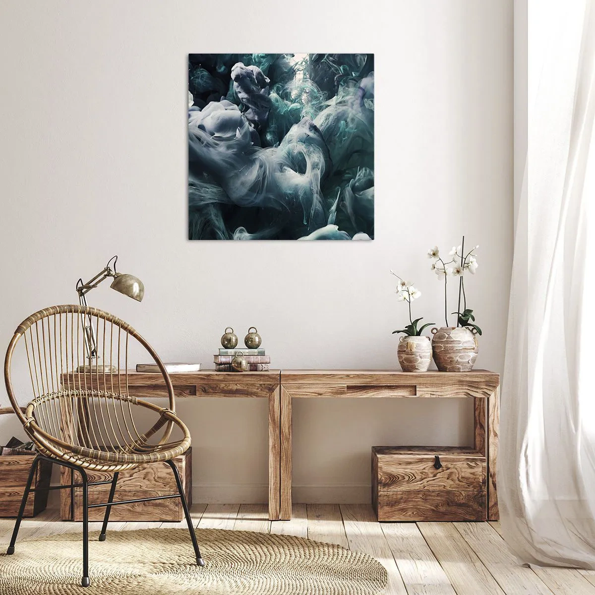 Bild auf Leinwand - Leinwandbild - Farbbewegung - 30x30 cm