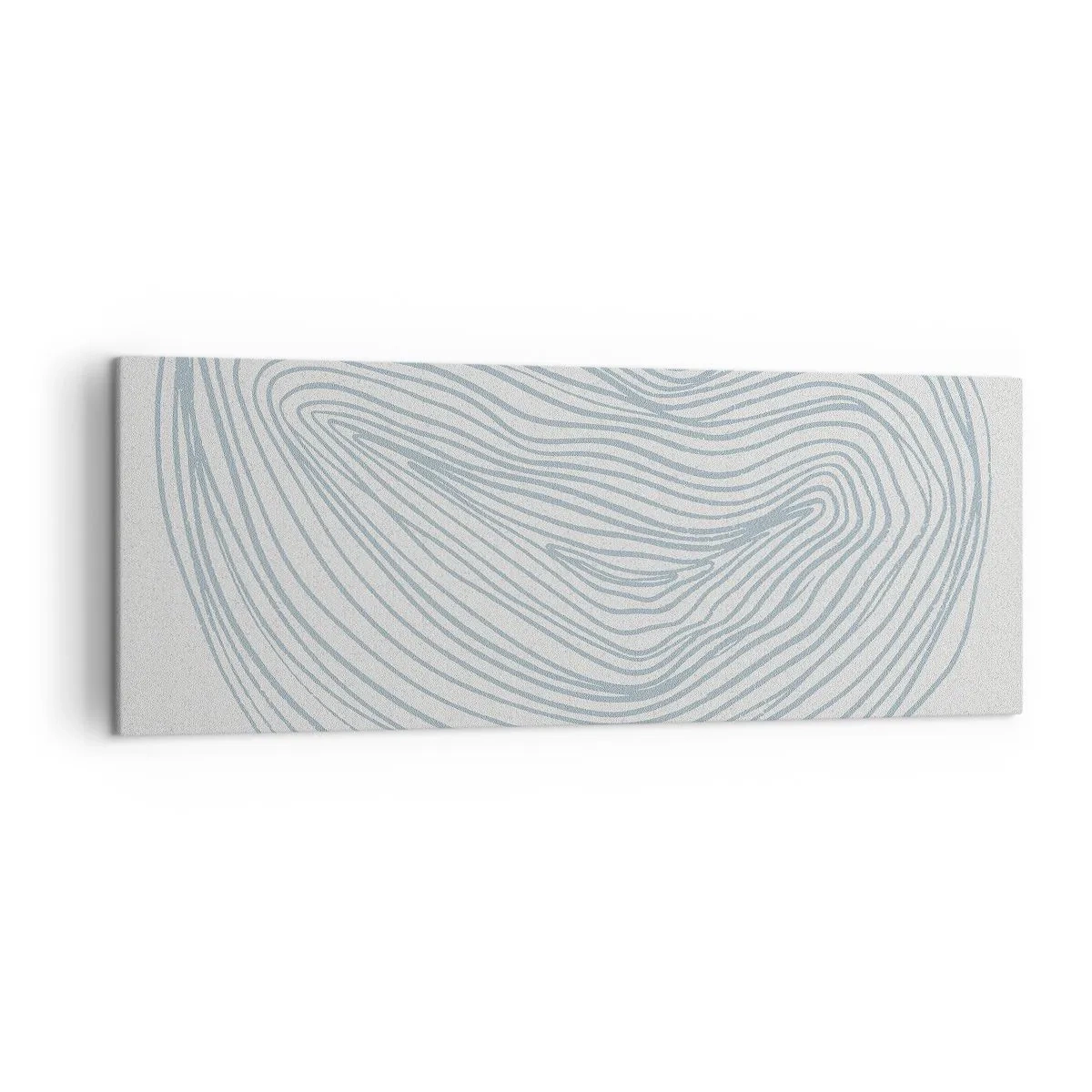 Bild auf Leinwand - Leinwandbild - Abstraktes Wellenmotiv in zartem Blau - 140x50cm - Das Lächeln der Wassertropfen - Moderne Wanddekoration für Wohnzimmer und Schlafzimmer ARTTOR