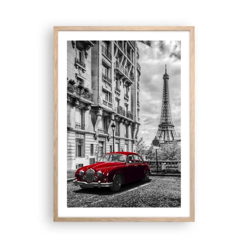 Poster in einem Rahmen aus heller Eiche - Raubtier in der Stadt - 50x70 cm