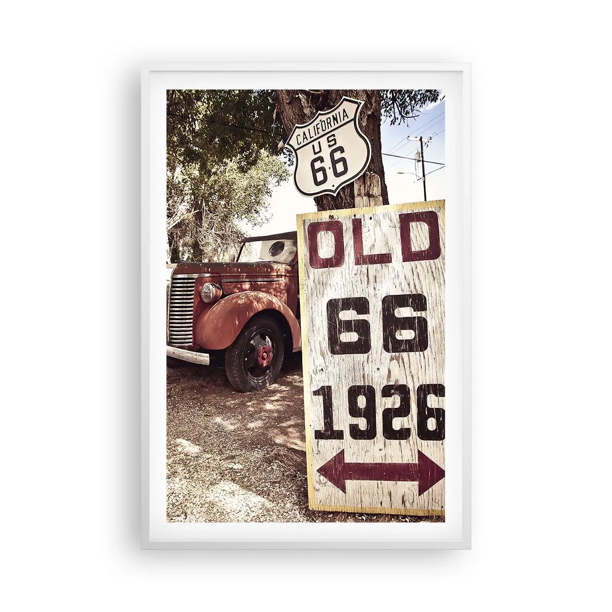 Poster in einem weißen Rahmen - Die Legende der amerikanischen Provinz - 61x91 cm