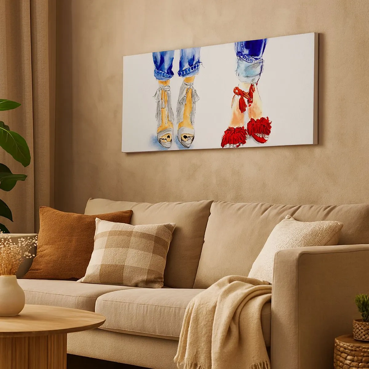 Bild auf Leinwand - Leinwandbild - Vielleicht gehen wir spazieren? - 100x40 cm