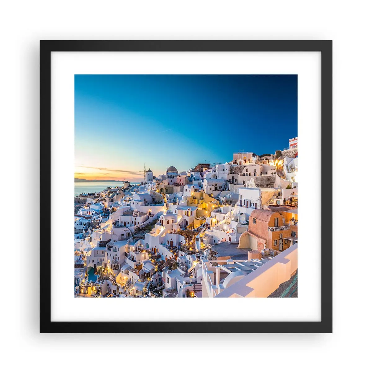 Poster in einem schwarzem Rahmen - Die Essenz des Griechischen - 40x40 cm