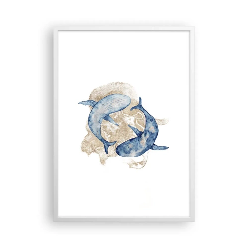 Poster in einem weißen Rahmen - Freundschaft oder Liebe? - 50x70 cm