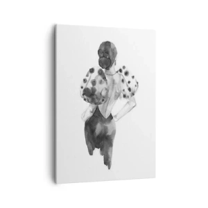 Bild auf Leinwand - Leinwandbild - Minimalistische Aquarellillustration einer Frau - 50x70cm - Sie ging direkt vorbei - Moderne Wanddekoration für Wohnzimmer und Schlafzimmer ARTTOR