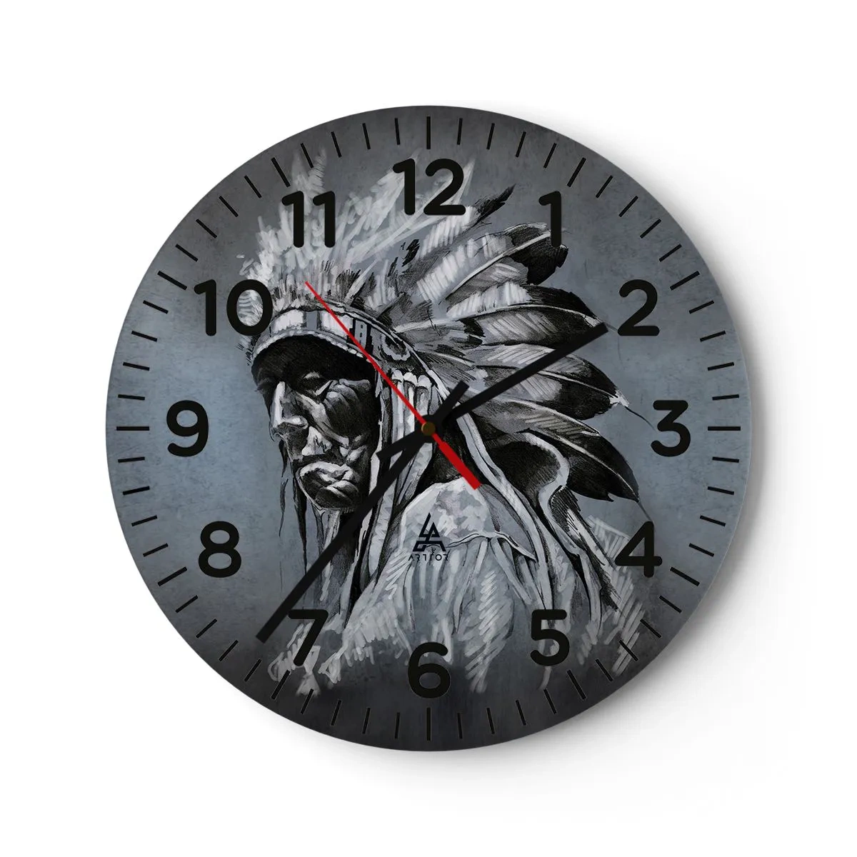 Wanduhr - Glasuhr - Zurück zu den Wurzeln - 30x30 cm