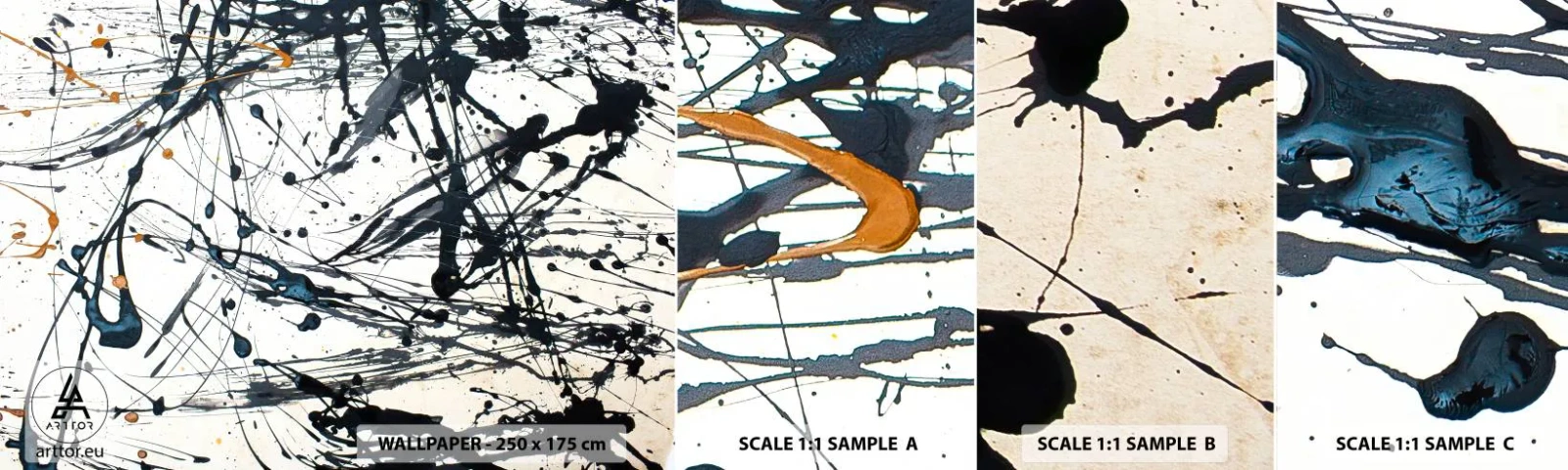 Fototapetenmuster Standard Eco - Expressionistische Abstraktion - Abstraktion, Stück, Künstlerisch - 100x30 cm
