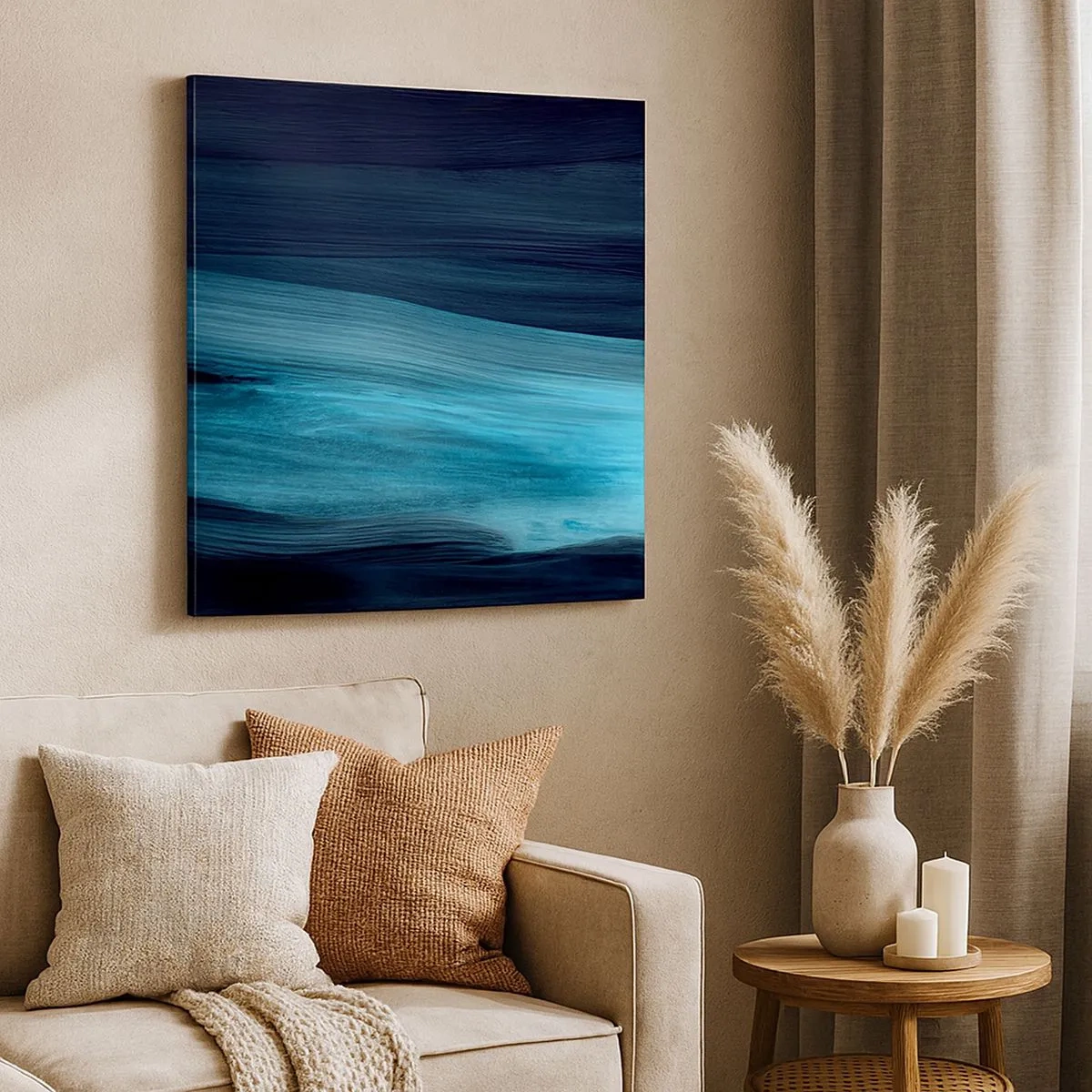 Bild auf Leinwand - Leinwandbild - Gehen Sie mit dem Strom - 30x30 cm