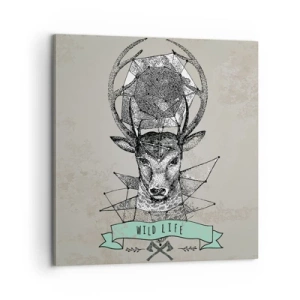 Bild auf Leinwand - Leinwandbild - St. sehen Hubertus - 60x60 cm