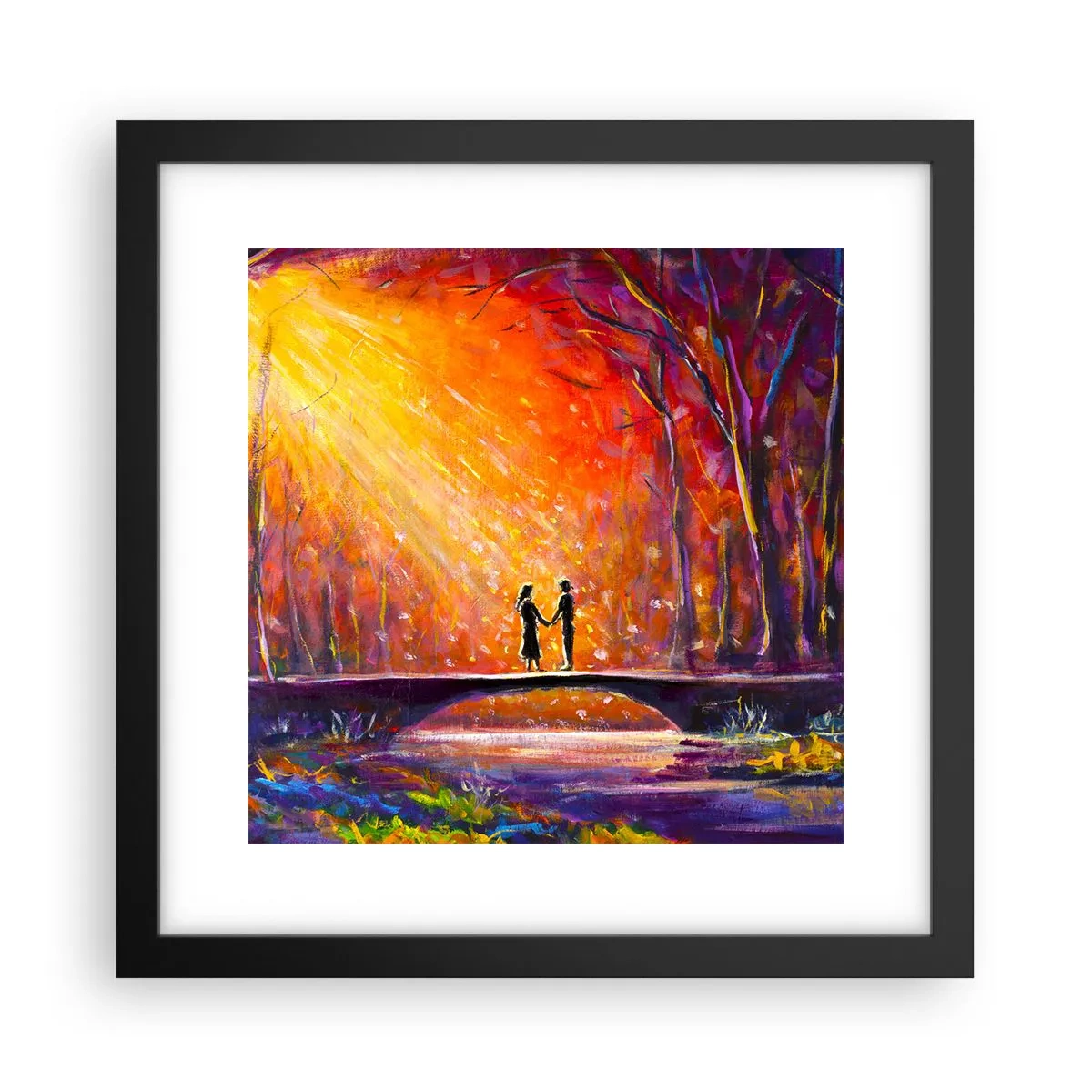 Poster in einem schwarzem Rahmen - Der Himmel liebt sie auch - 30x30 cm