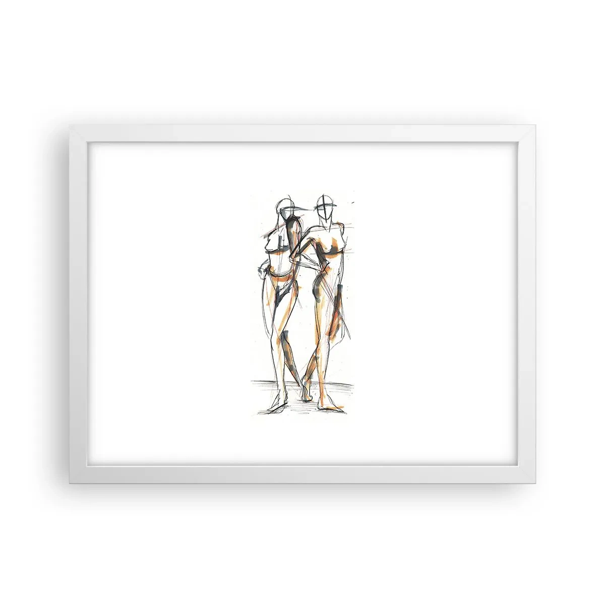 Poster in einem weißen Rahmen - Studie der Gnade - 40x30 cm