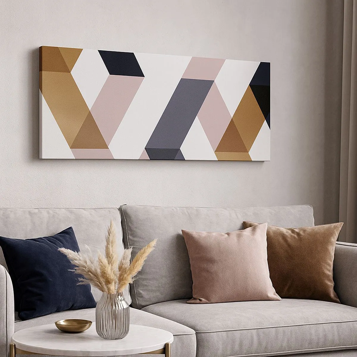 Bild auf Leinwand - Leinwandbild - Ebenen und Winkel - 100x40 cm