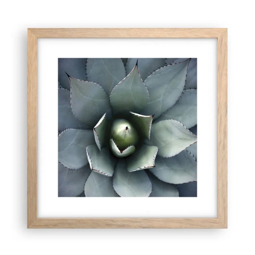 Poster in einem Rahmen aus heller Eiche - Es lockt an und warnt - 30x30 cm