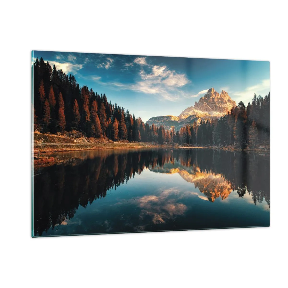 Glasbild - Bild auf glas - Doppellandschaft - 120x80cm - Doppelte Landschaft - Moderne Wanddekoration für Wohnzimmer und Schlafzimmer ARTTOR