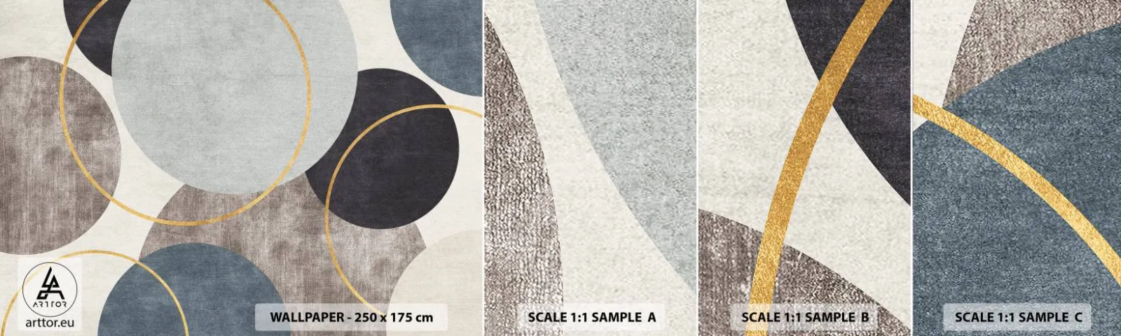 Fototapetenmuster Standard Eco - Rad für Rad - Bezirke, Minimalistisch, Stück - 100x30 cm