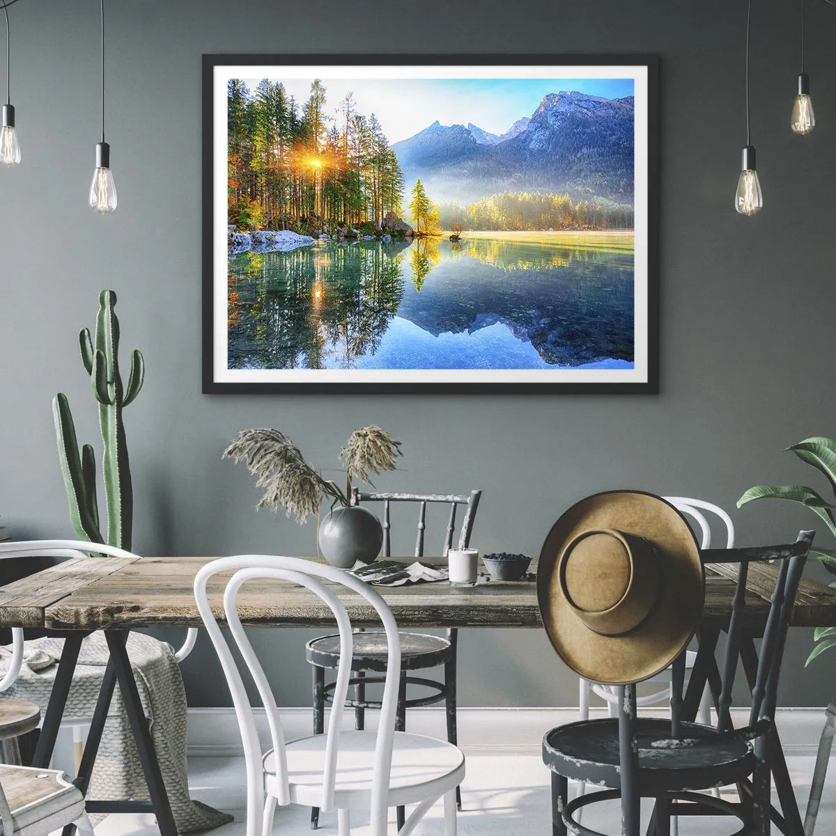 Poster in einem schwarzem Rahmen - Majestät und Süße - 50x40 cm