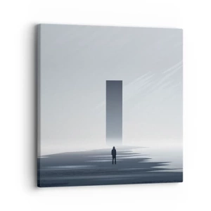 Bild auf Leinwand - Leinwandbild - Chance oder Bedrohung? - 30x30 cm