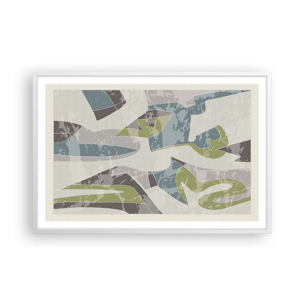 Poster in einem weißen Rahmen - Komposition hinter dem Glas - 91x61 cm