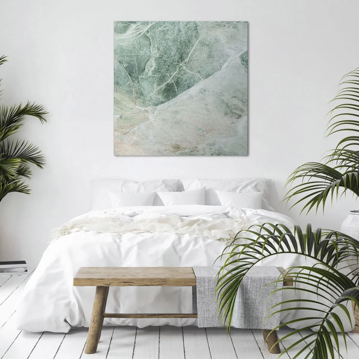 Bild auf Leinwand - Leinwandbild - Edle Kälte des Steins - 40x40 cm