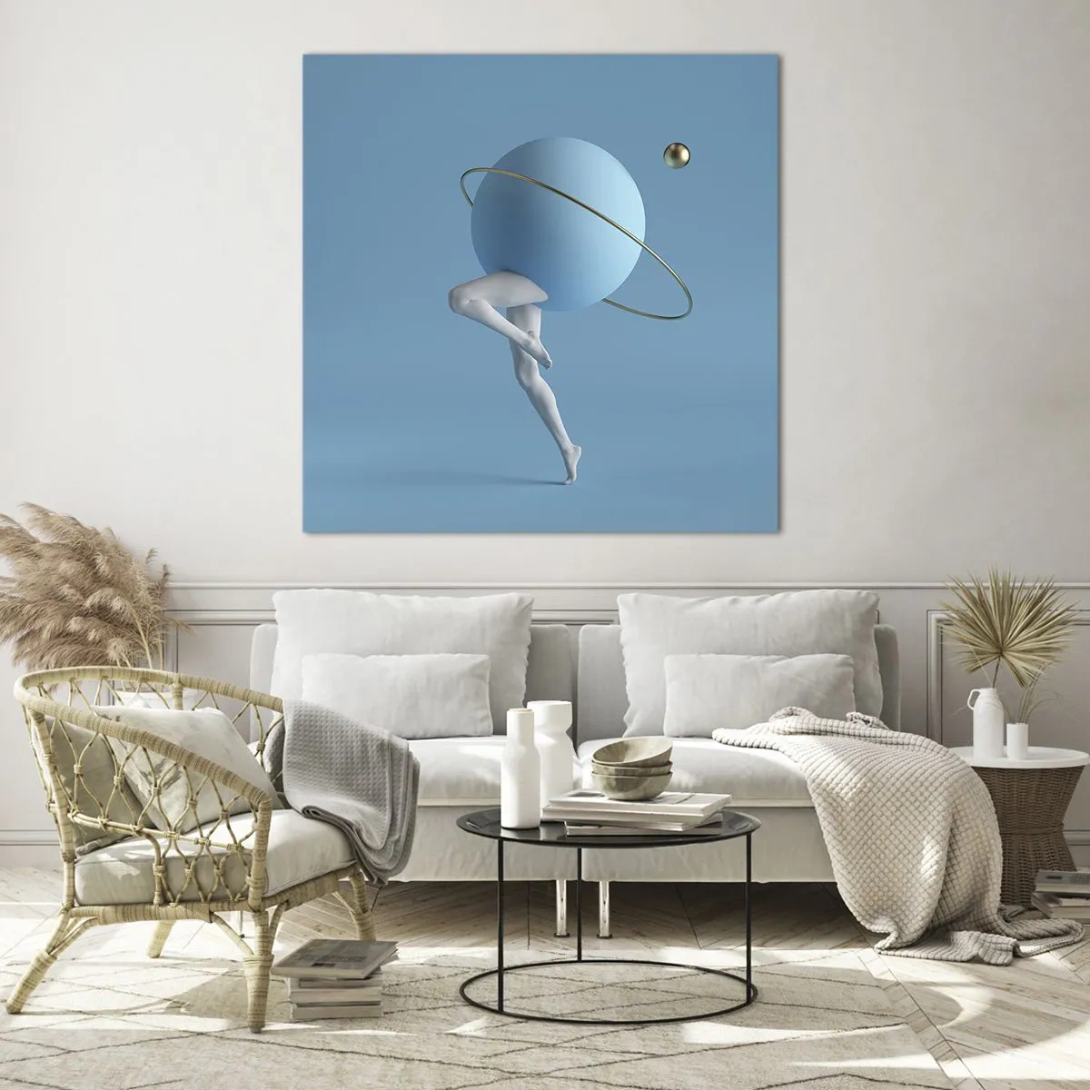 Glasbild - Bild auf glas - Und die Planeten spielen verrückt - 60x60 cm