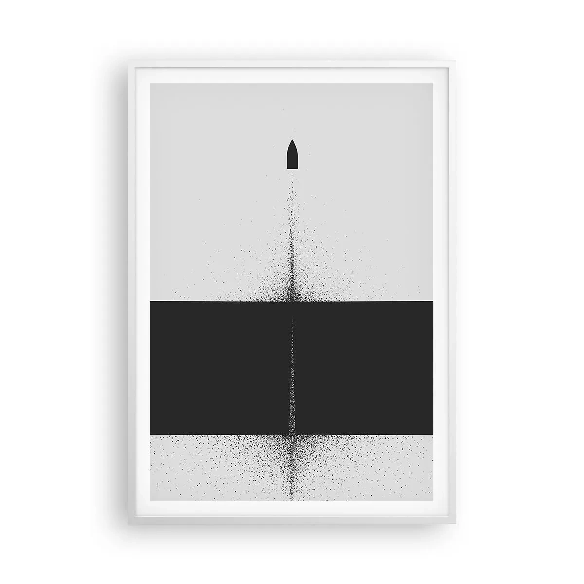 Poster in einem weißen Rahmen - Direkt zum Ziel - 70x100 cm